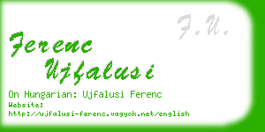 ferenc ujfalusi business card